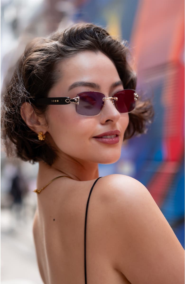 Chamelo Aura Touch Prismatic Sunglasses, Alternate, color, Black