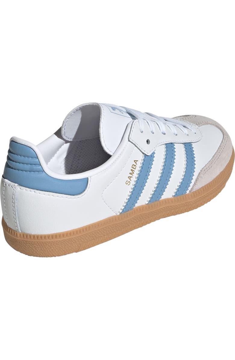 adidas Kids' Samba Sneaker, Alternate, color, White/ Ash Blue/ Gum