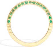 Campbell + Charlotte Crew Knife Edge Stacking Ring - Emerald