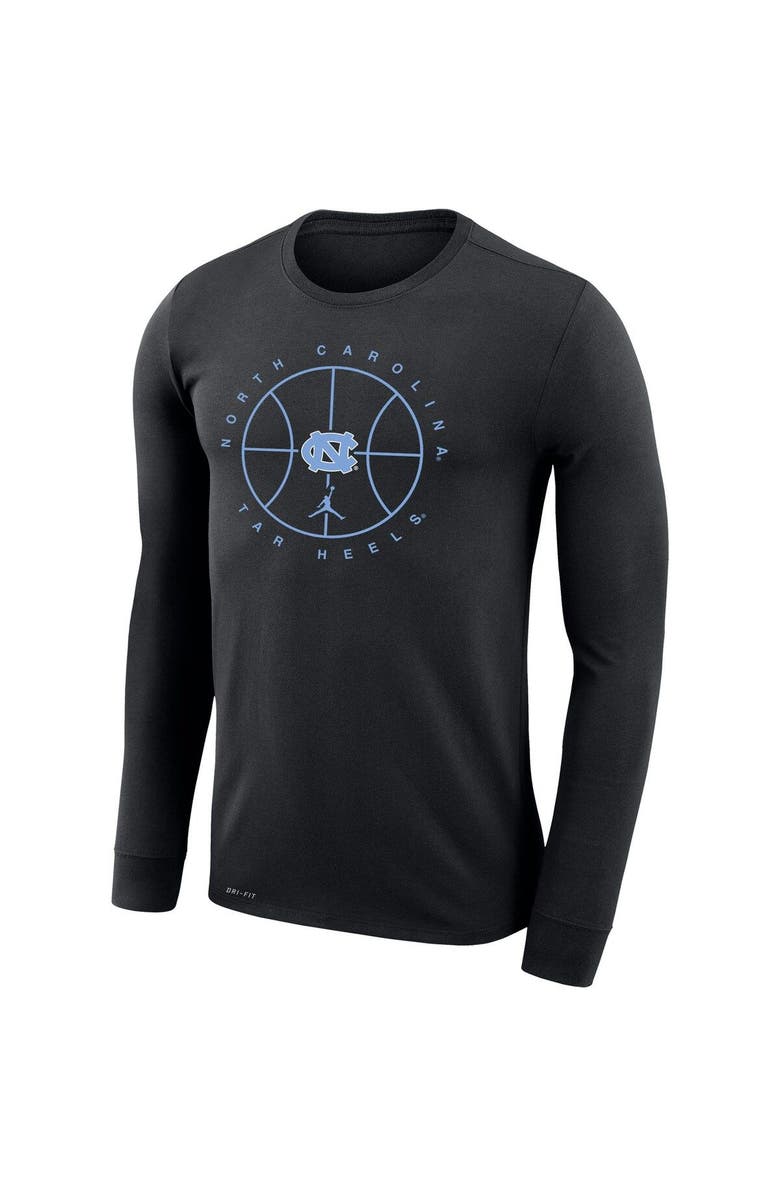 Jordan Brand Men's Jordan Brand Black North Carolina Tar Heels Basketball Icon Legend Performance Long Sleeve T-Shirt, Alternate, color,