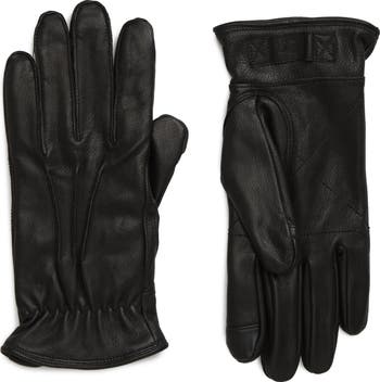 Ugg Men's Three-Point Leather popular Gloves, Charcoal, Size M ( New)