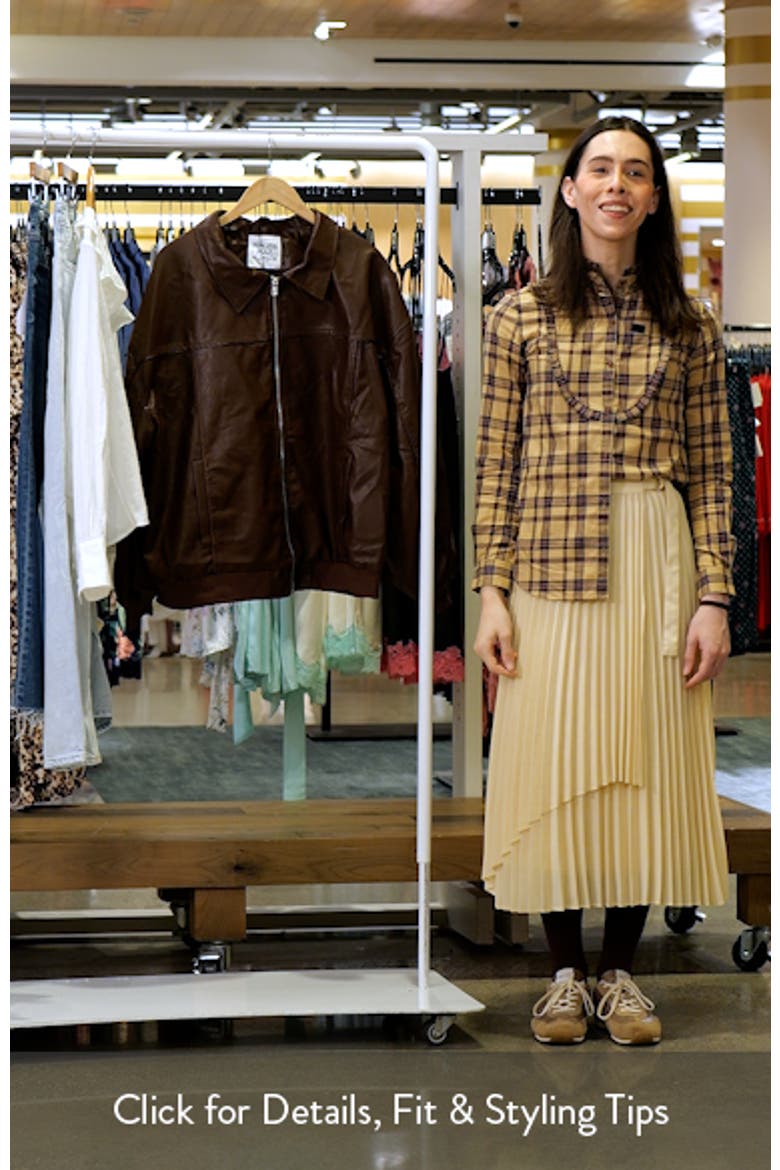 Goldsmith Oversize Faux Leather Bomber Jacket video