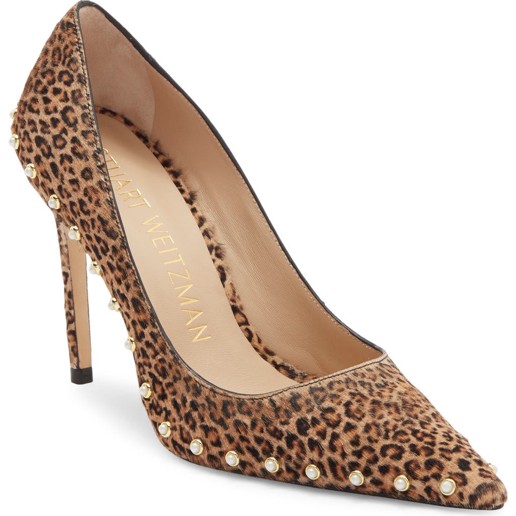 Stuart Weitzman Faux Pearl 100 Pump In Black