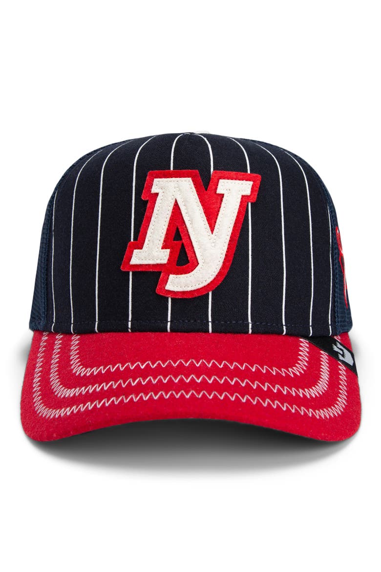 Home Plate Trucker Cap, Main, color, NAVY