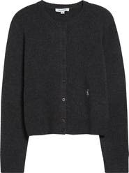Sporty & Rich SRC Monogram Crop Cashmere & Wool Cardigan
