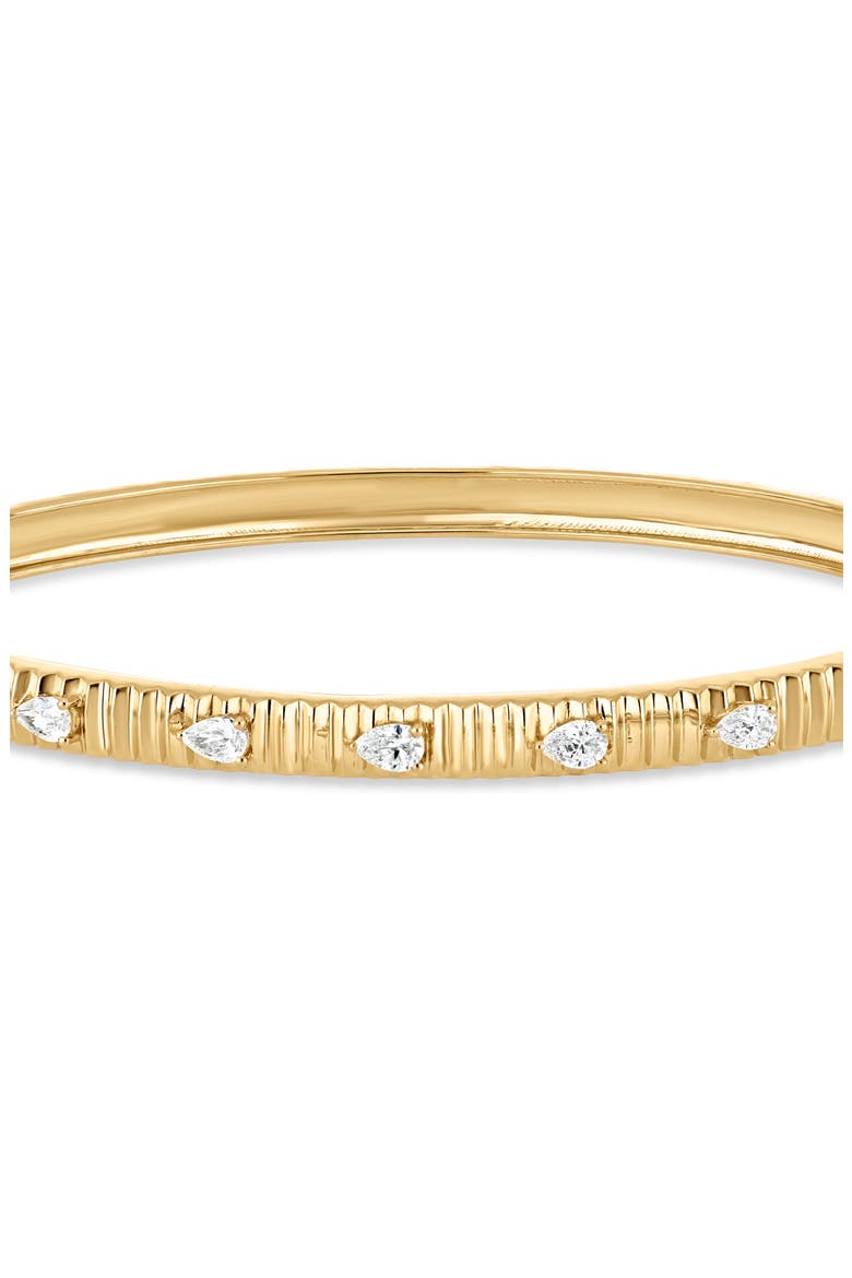 18K Gold Cleo Diamond Bangle Bracelet (Online Trunk Show), Alternate, color, 18KY