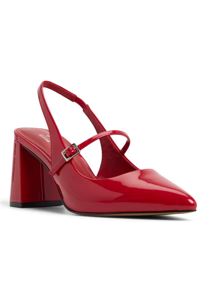 Call It Spring By Aldo Coquettte Slingback Pointed Toe Mary Jane Pump, Main, color, Bright Red