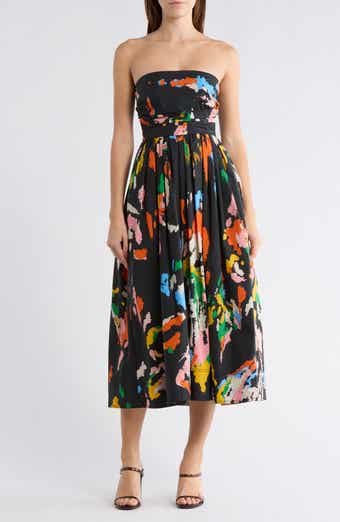A.L.C. Tate Strapless Cotton Midi Dress