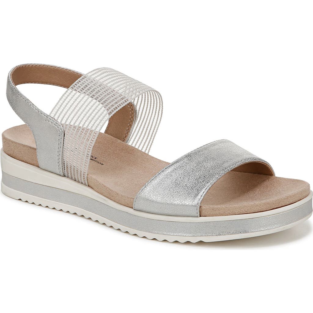 Lifestride Shoes Zing Slingback Sandal In Silver
