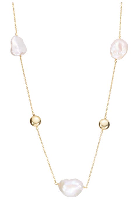 Freshwater Pearl Long Station Necklace