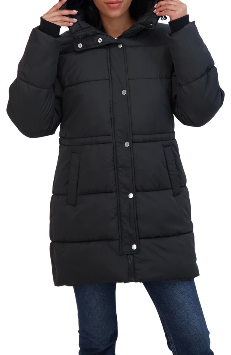 Sebby Cozy Faux Fur Lined Hood Puffer Jacket, Alternate, color,