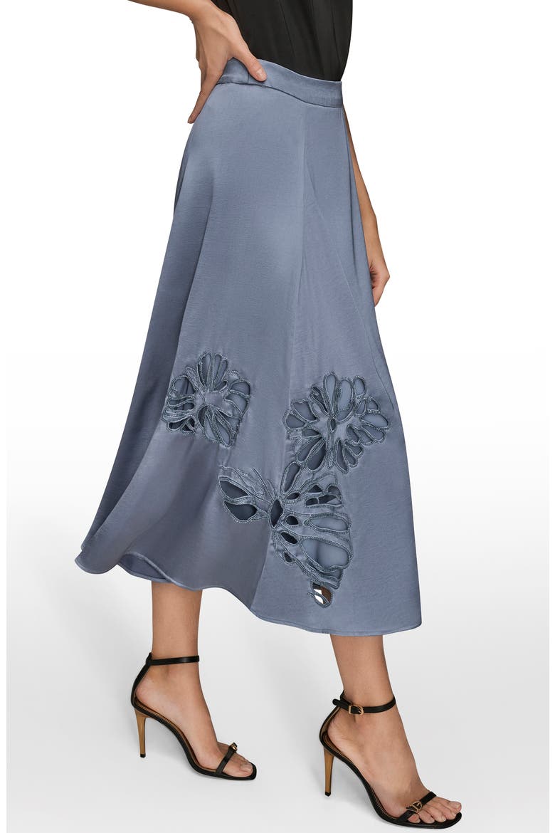 Sequin Floral A-Line Midi Skirt, Alternate, color, TEMPEST