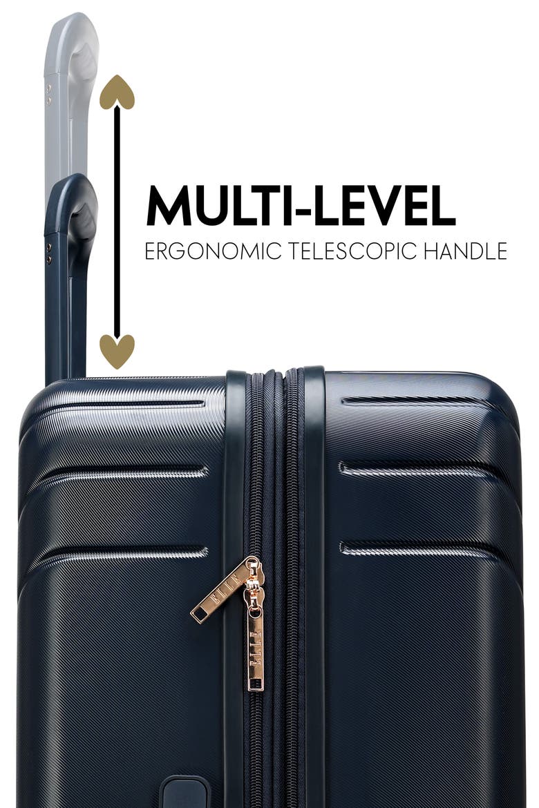 Louvre 2 Piece Expandable Polycarbonate Spinner Luggage Set, Alternate, color, Navy