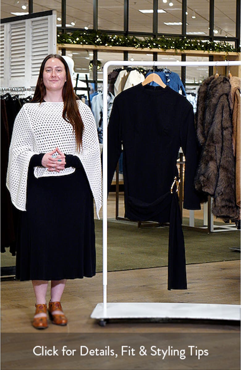 Martini Long Sleeve Draped Minidress, sales video thumbnail