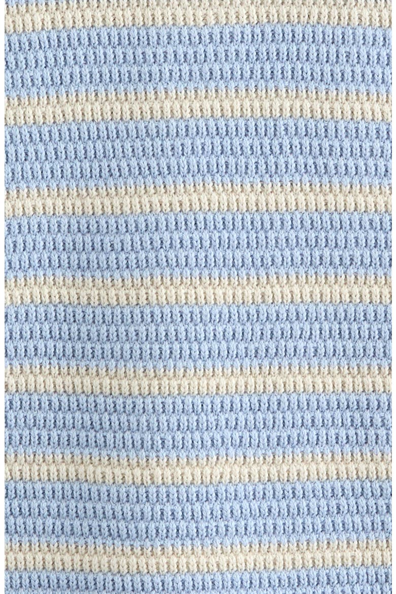 Cotton Polo Sweater Romper, Alternate, color, BLUE SKYWAY GILL STRIPE