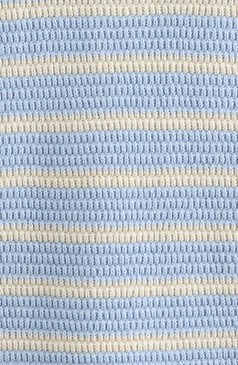 Nordstrom Cotton Polo Sweater Romper, Alternate, color, Blue Skyway Gill Stripe