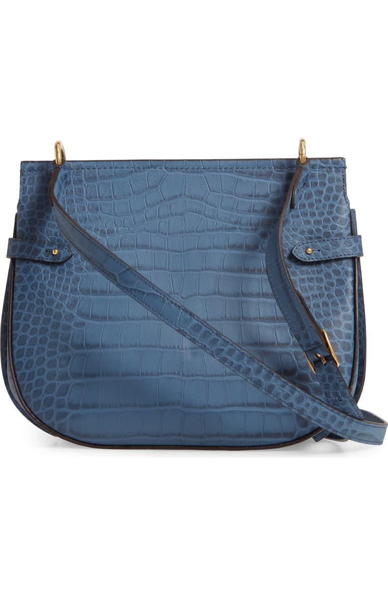 Mulberry Amberley Croc Embossed Leather Crossbody Bag, Alternate, color,