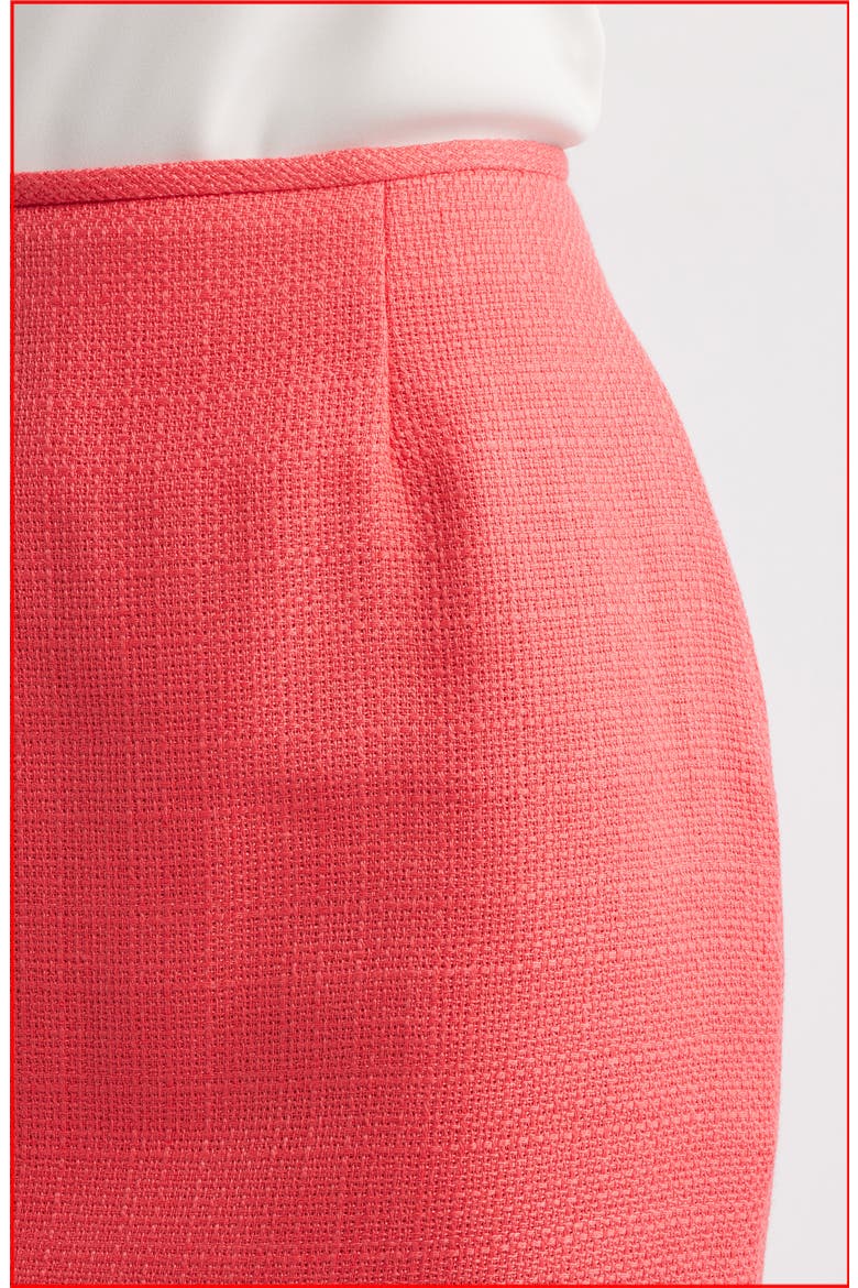 Bouclé Pencil Skirt, Alternate, color, SUNSET