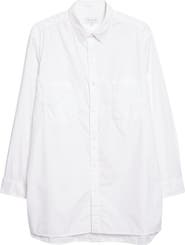 Yohji Yamamoto Big Standard Chainstitch Cotton Broadcloth Button-Up Shirt