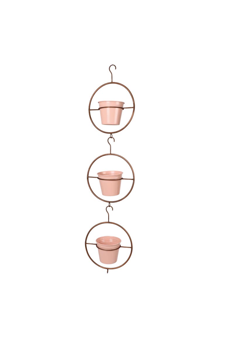 Ring Hanging Planter with 3-Tier Pots, Main, color, Pink