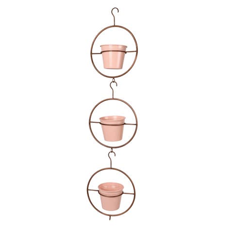Ring Hanging Planter with 3-Tier Pots
