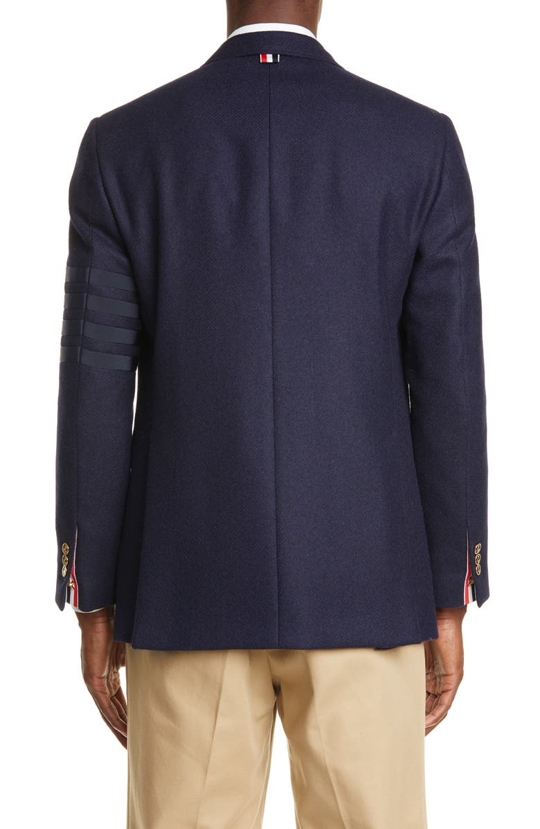 Thom Browne Sleeve Stripe Wool Sport Coat, Alternate, color, 
