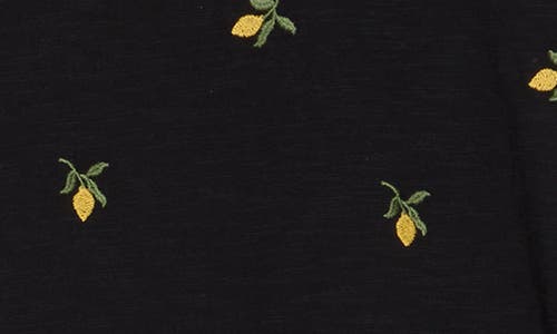 LUCKY BRAND LUCKY BRAND CITRUS EMBROIDERED T-SHIRT 
