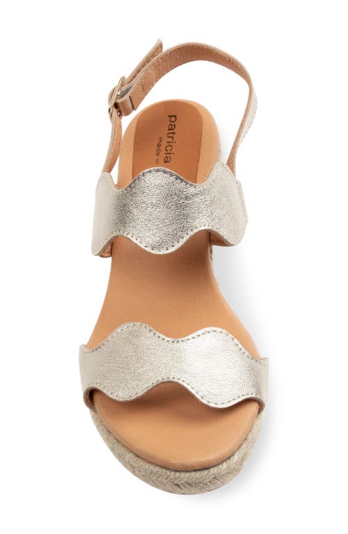 Patricia Green Palm Beach Wedge Sandal In Gold Leather