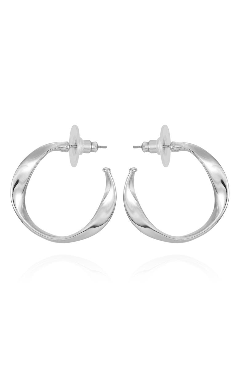 T Tahari Twisted Hoop Earrings, Main, color,