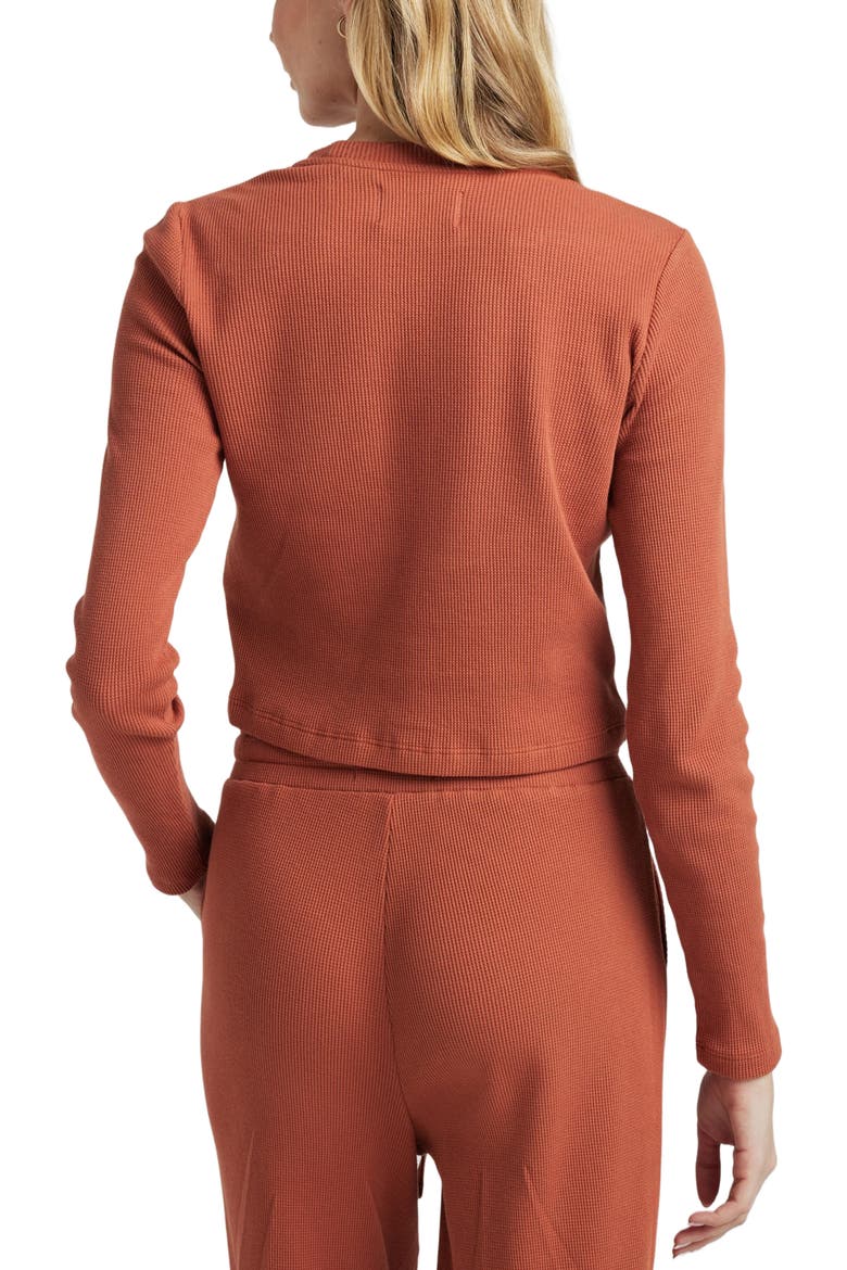 Organic Cotton Long Sleeve Crew, Alternate, color, Baked Clay