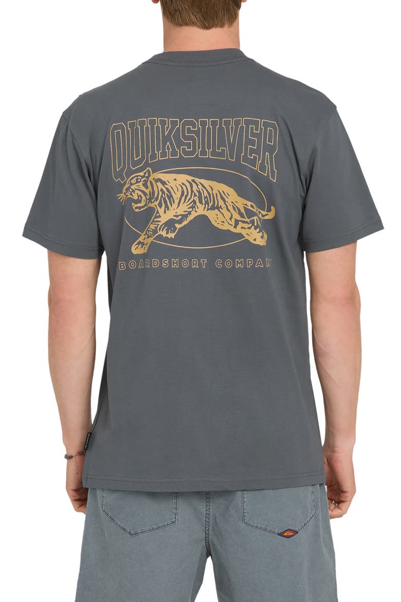 Tiger Style Short Sleeve Graphic T-Shirt, Alternate, color, IRON GATE