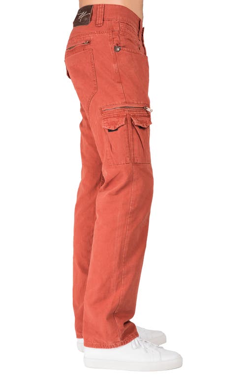 Level 7 Cargo Jeans In Orange
