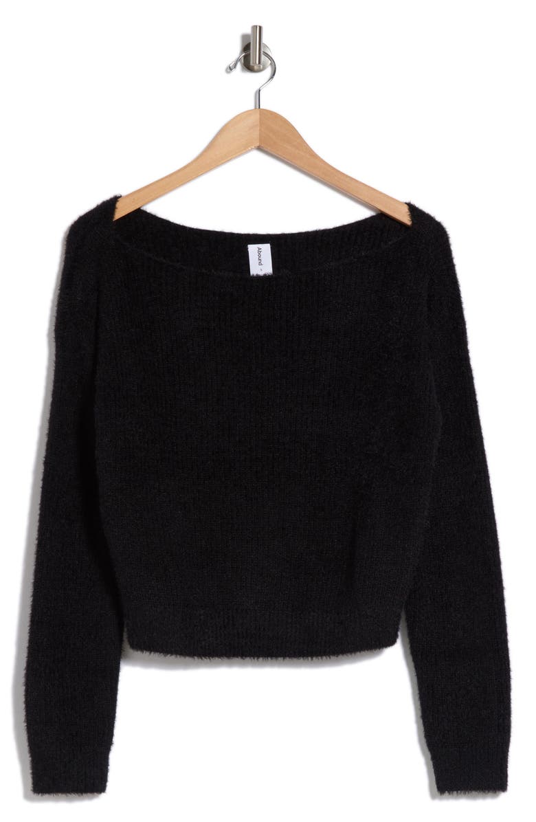 Abound Eyelash Knit Slash Neck Sweater, Alternate, color, 