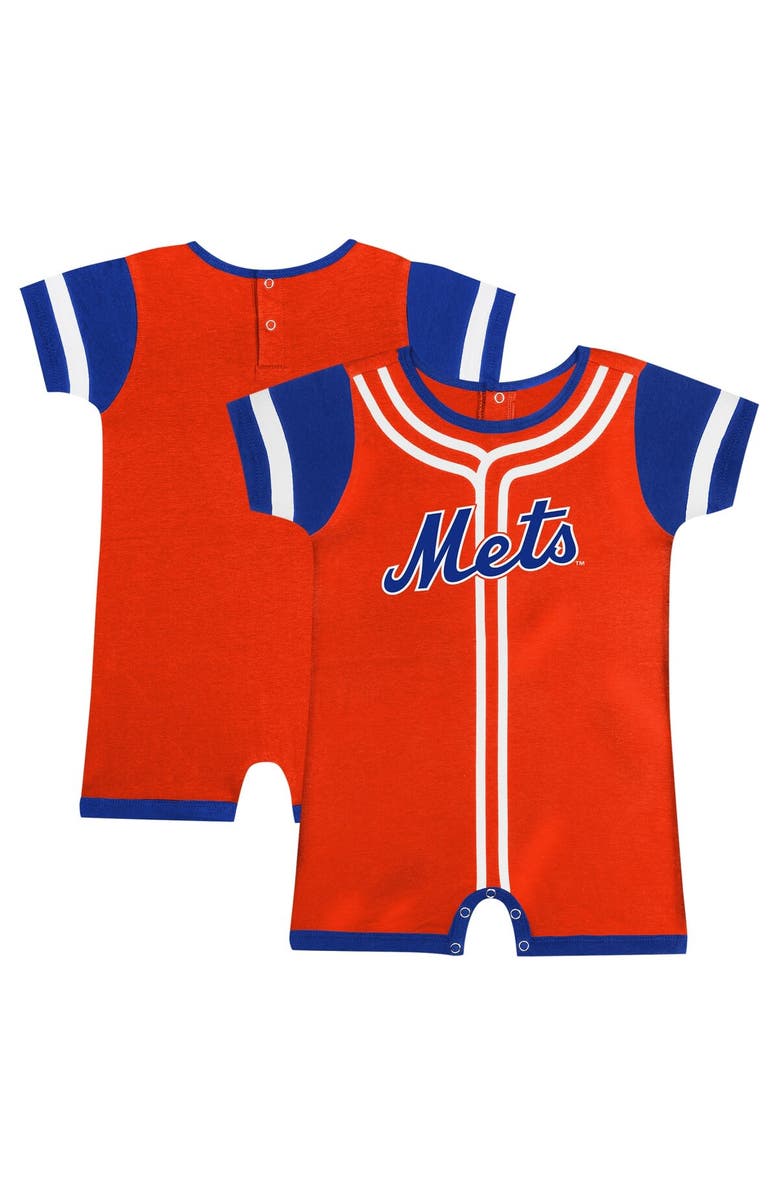 Outerstuff Newborn & Infant Fanatics Branded Orange New York Mets Fast Pitch Romper, Alternate, color, 
