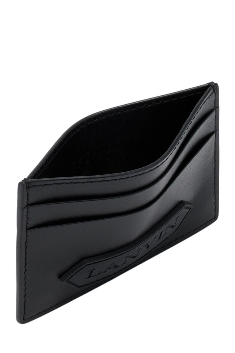Signature Leather Cardholder, Alternate, color, BLACK