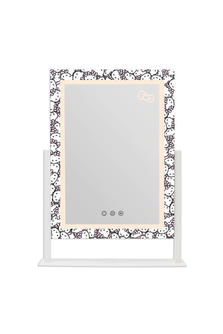 Hello Kitty Tri-Tone LED Makeup Mirror, Alternate, color, White