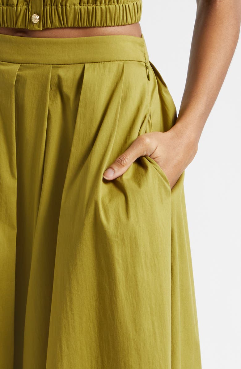 Cinq à Sept Doran Pleated Midi Skirt, Alternate, color, Dark Cardamom