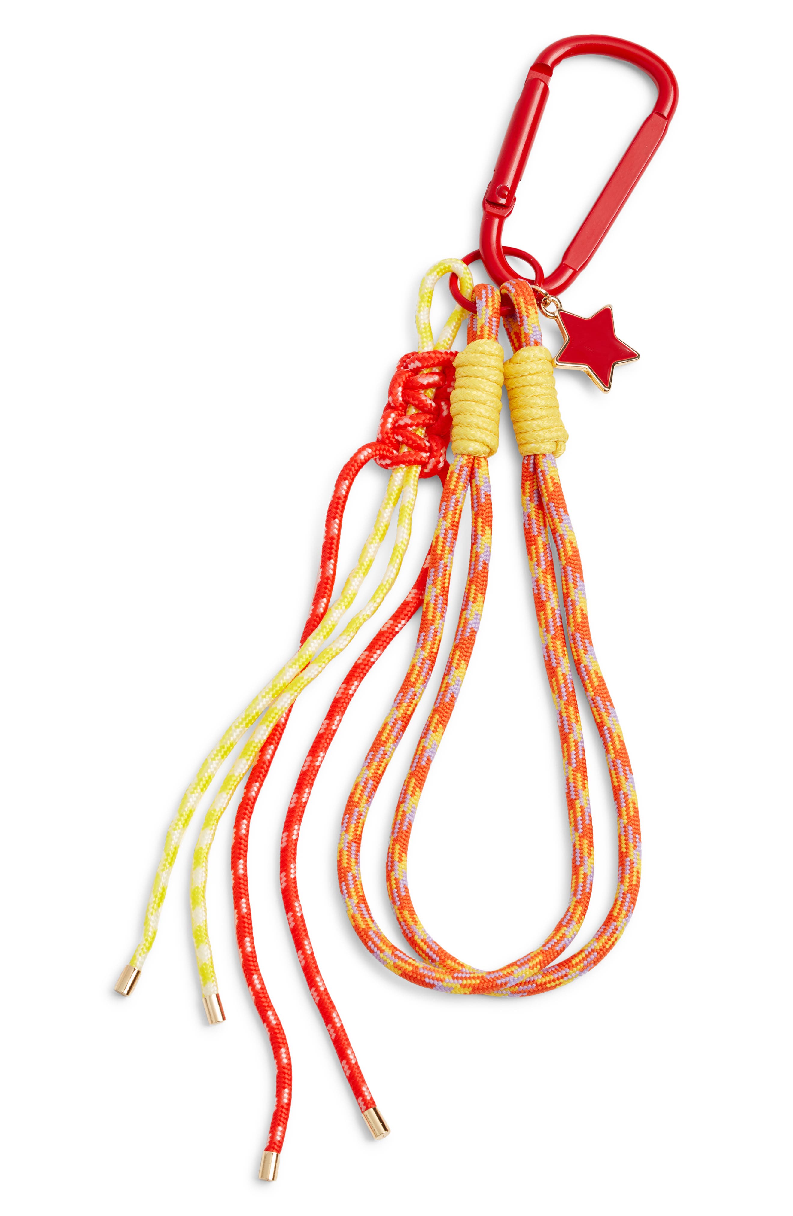 Chelsea28 Paracord Bag Charm, Main, color, Orange Multi- Gold
