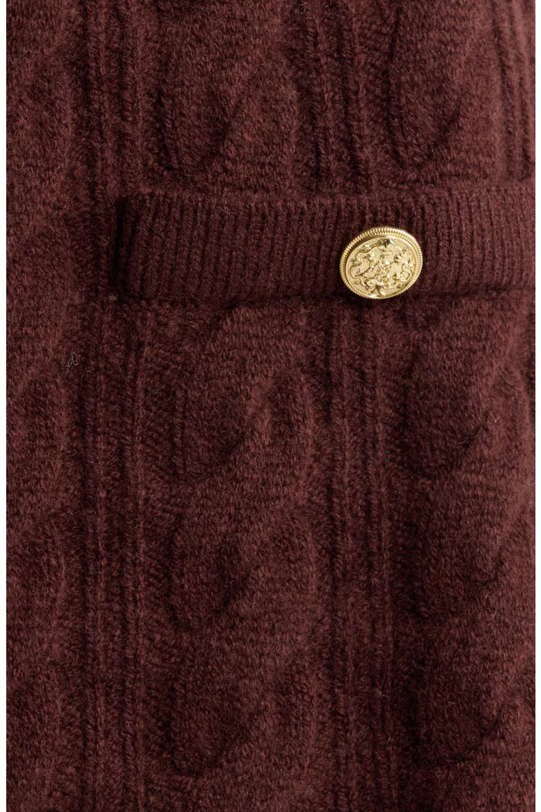 Berritt Wool & Cashmere Miniskirt, Alternate, color, CINNABAR
