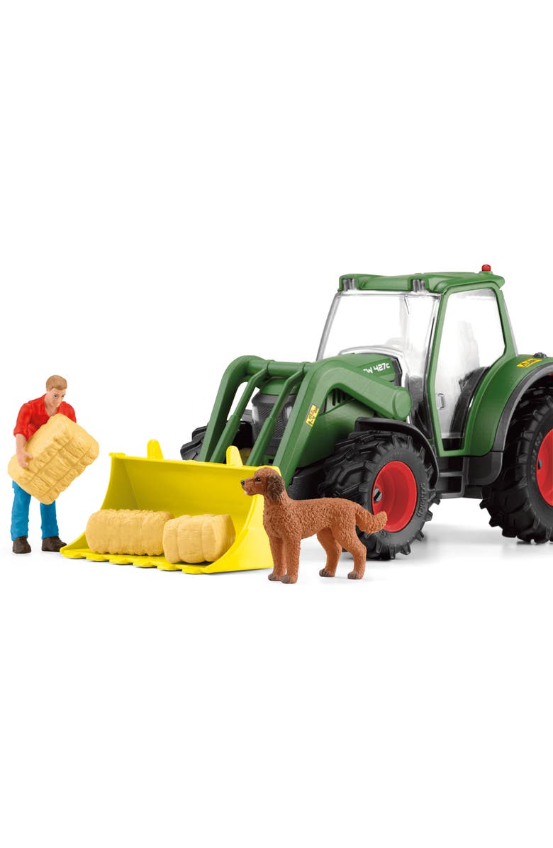 Schleich Tractor With Trailer, Farm Work Figurine Playset, Alternate, color, Multicolored