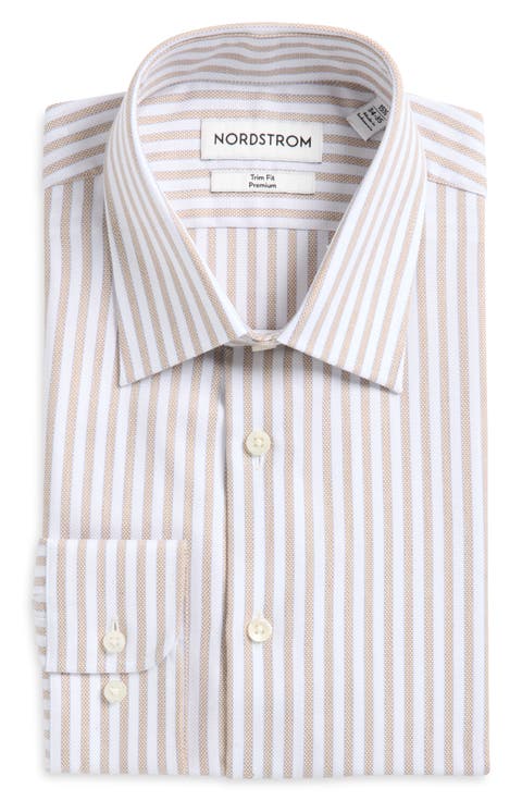Premium Stripe Cotton Oxford Dress Shirt