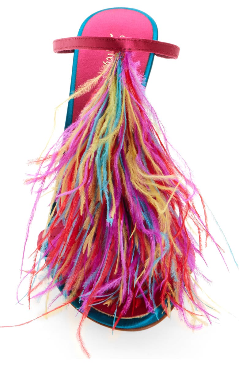 Jeffrey Campbell Pluma Slide Sandal, Alternate, color, Fuchsia Satin Combo