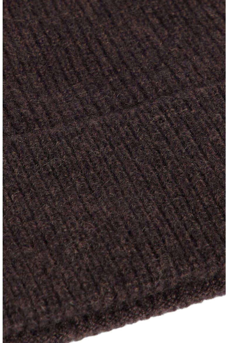 Knitted cashmere beanie, Alternate, color, Chocolate