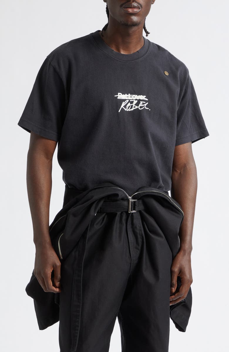 SONG FOR THE MUTE x Birkenstock The Rebel Distressed Graphic T-Shirt, Main, color, Black