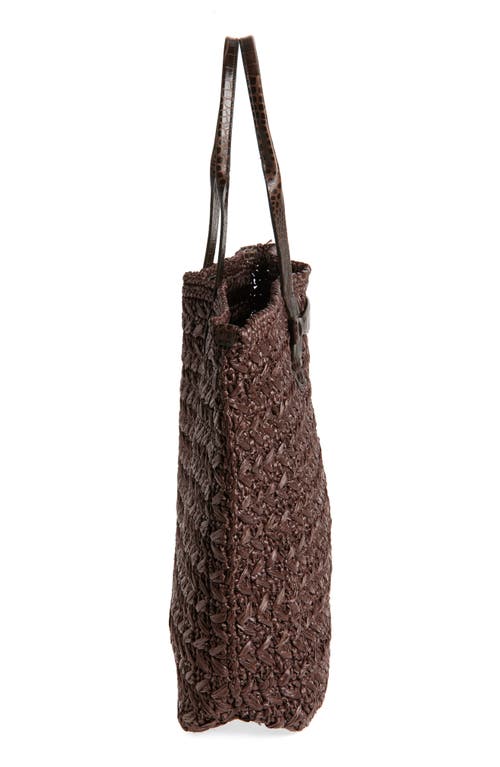 Dolce & Gabbana Crochet Tote Bag Woven Texture In Moro/ebano