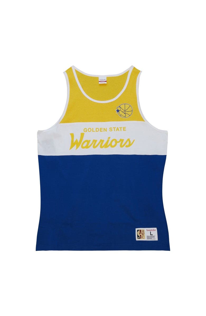 Mitchell & Ness Men's Mitchell & Ness Royal Golden State Warriors Special Script Tank Top, Alternate, color, Royal