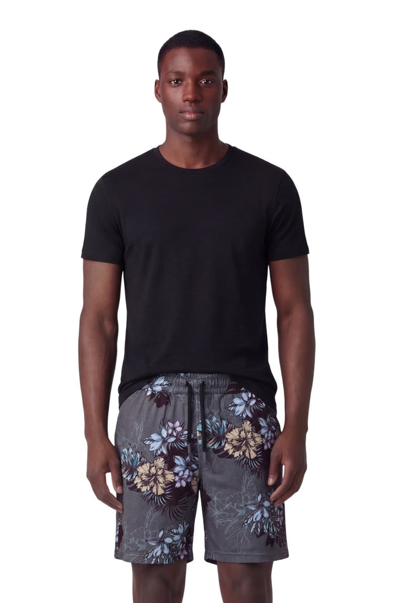 Lords of Harlech Exotic Floral Mens Lounge Short, Main, color, Exotic Floral Black