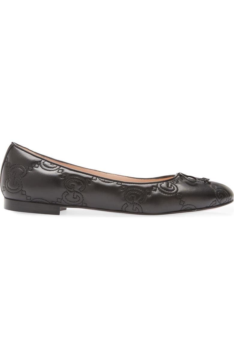Gucci Monogram Quilted Ballet Flat, Alternate, color,