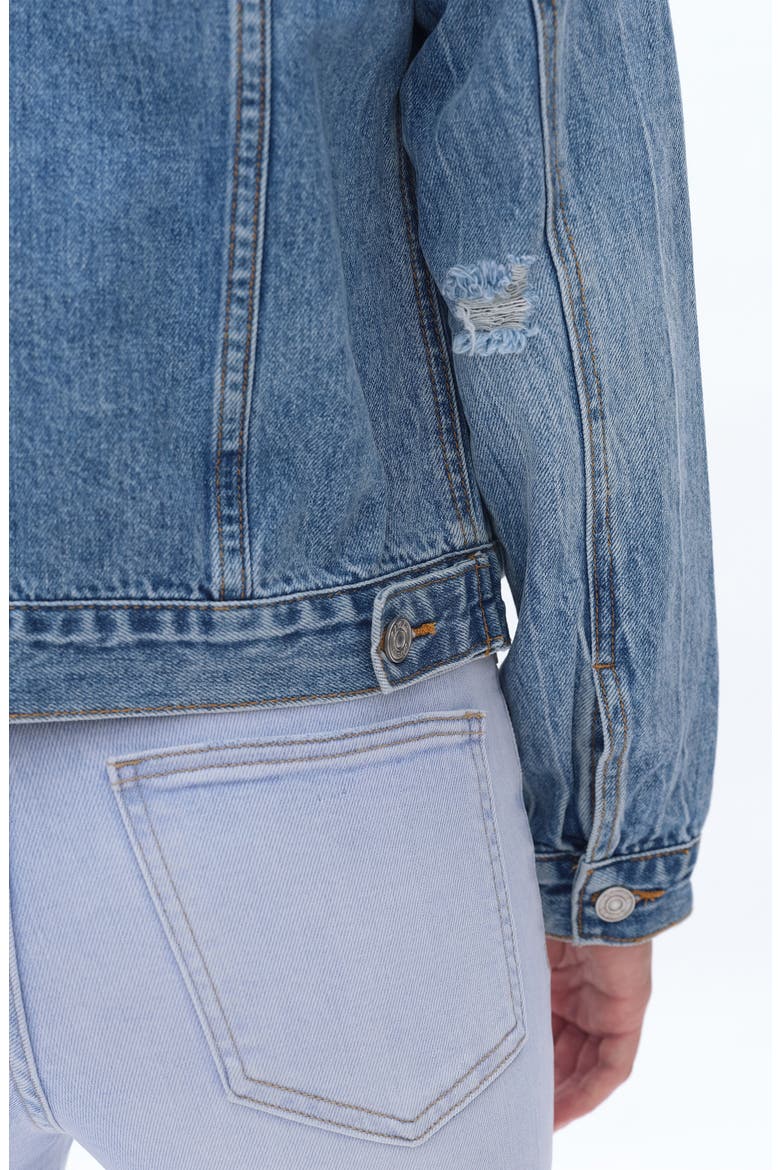 Distressed Denim Jacket, Alternate, color, MERCY BLUE