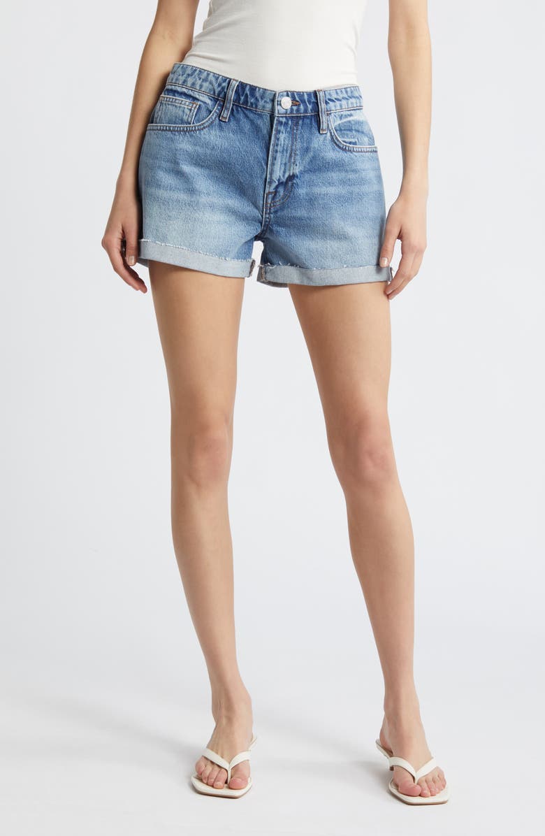 FRAME Le Grand Garcon High Waist Denim Shorts, Main, color, 